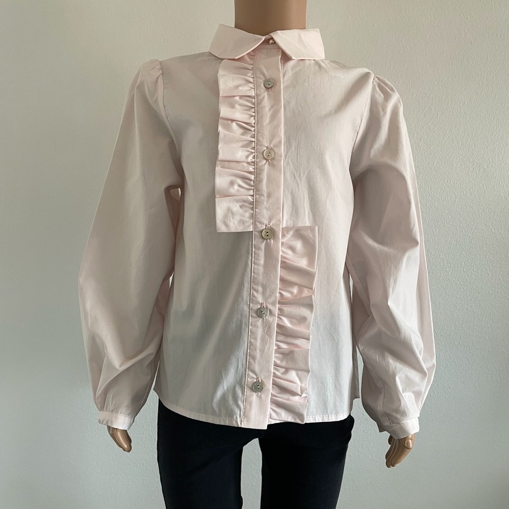 Oh My London Little Girls Cotton Ruffle Blouse Size 6 NWT.